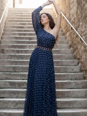 VESTIDO PLISADO TOPOS