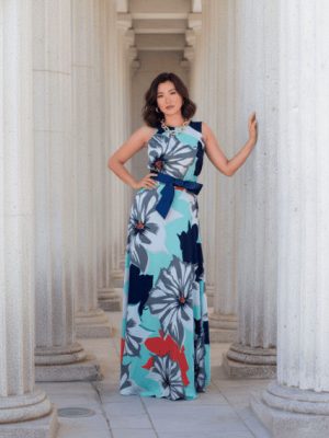 VESTIDO ESTAMPADO ESCOTE HALTER