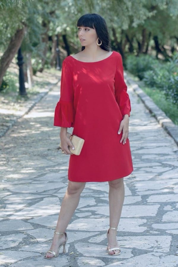 VESTIDO FLECO MANGAS