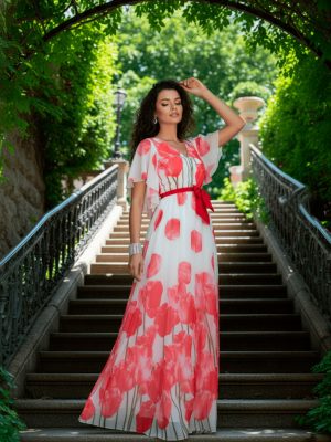 VESTIDO GASA ESTAMPADO