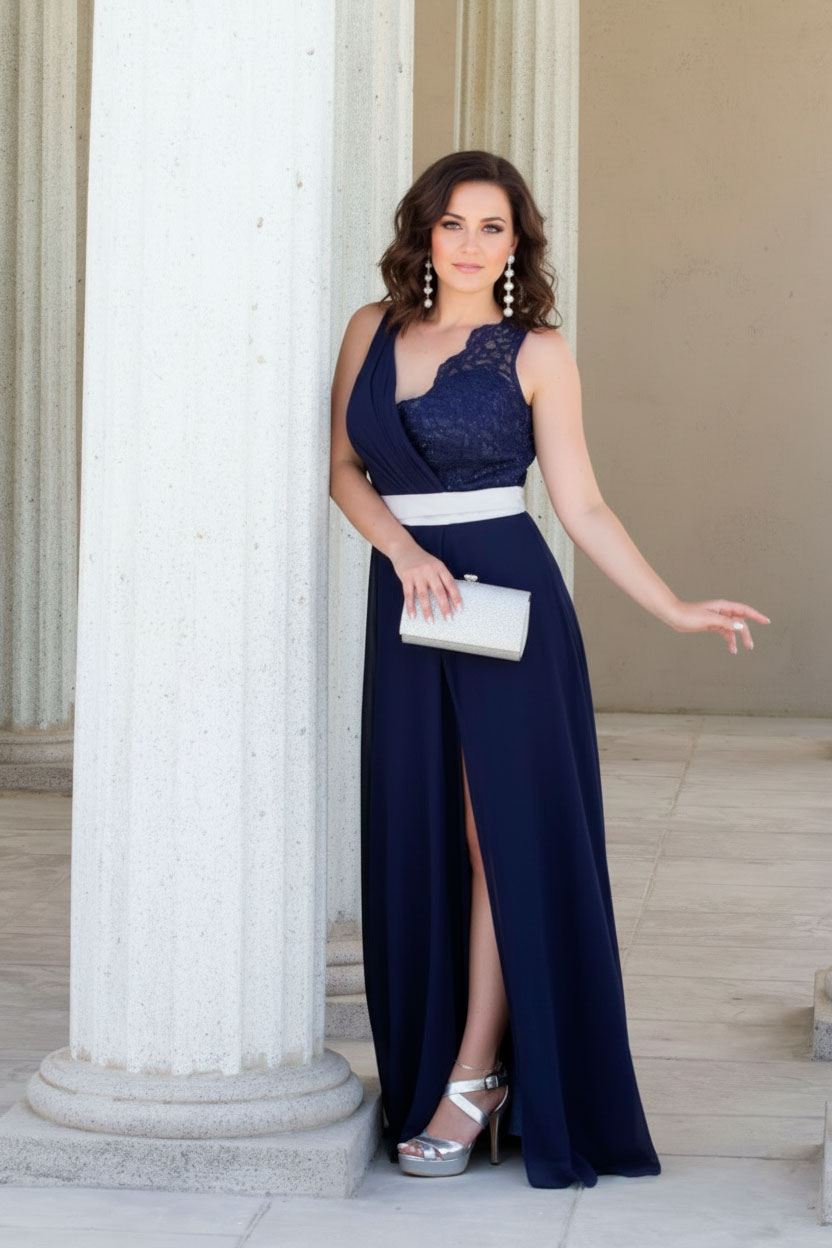VESTIDO ESCOTE ENCAJE