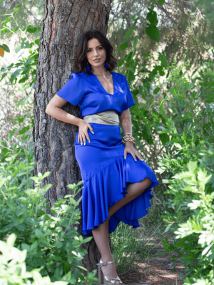 VESTIDO RASO VOLANTE BAJO