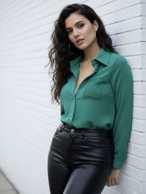 BLUSA BOLSILLO TROQUELADO