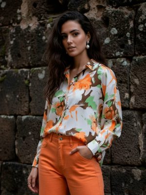 CAMISA ESTAMPADA TEJA