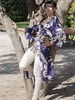KIMONO SATEN ESTAMPADO