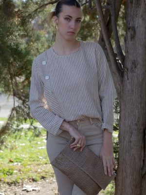 BLUSA DE RAYAS BOTONES LATERALES