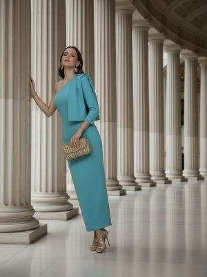 VESTIDO LAZO ASIMETRICO