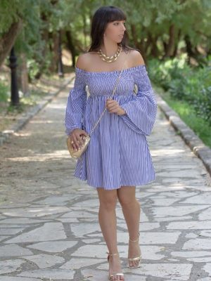 VESTIDO C/BARCO RAYAS