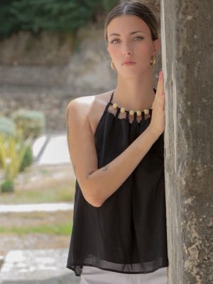 TOP HALTER BOLAS MADERA