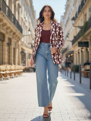 BLAZER ESTAMPADO GEOMETRICO