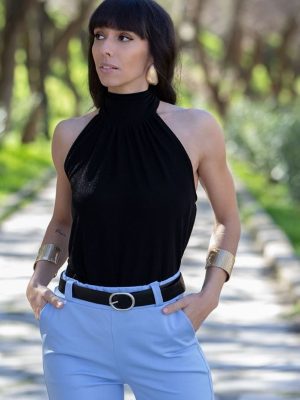 TOP BRILLOS LAZO CUELLO