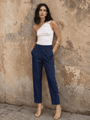 PANTALON RAYAS BOTONES LATERALES