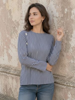 BLUSA DE RAYAS BOTONES LATERALES