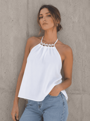 TOP HALTER BOLAS MADERA