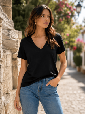 CAMISETA JASPEADA C/PICO
