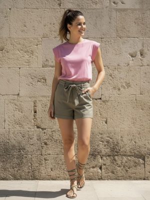 SHORT CINTURON TELA